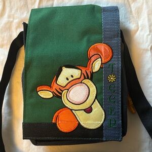 Vintage Tigger Canvas Messenger Bag and Wallet